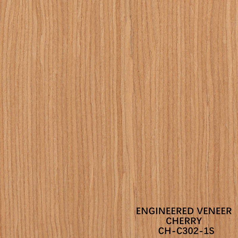 Panels Fancy Veneer Kayu Ceri Biji lurus 0.18-0.6mm Ketebalan Disesuaikan Untuk Dekorasi Hotel