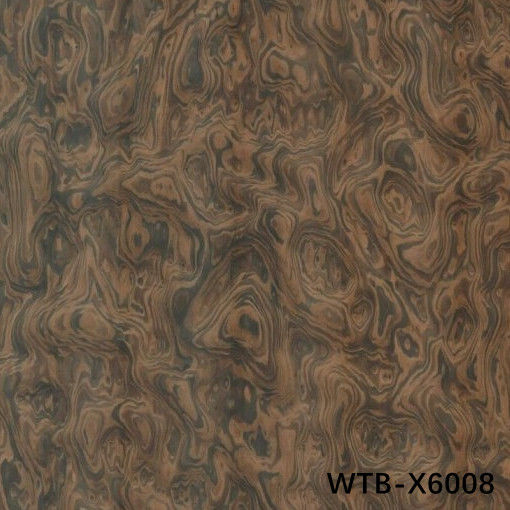 Modified Wood Veneer Of European Walnut Burl 0.35-0.52mm WTB-X6008 Fleeced Back Untuk Pengiriman Dan Yacht
