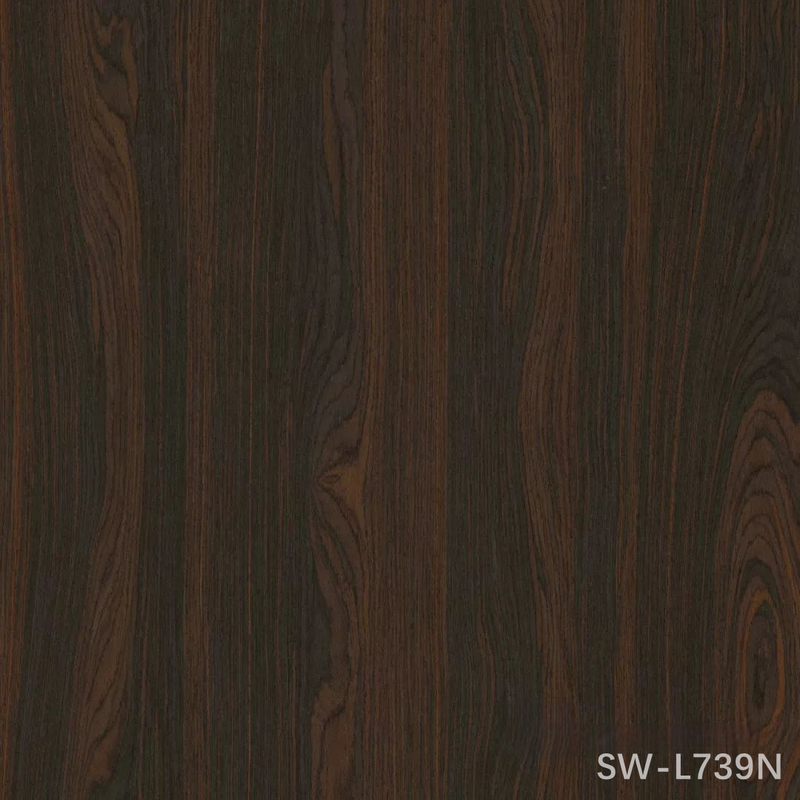 Desain Baru Veneer Kayu Asap Buatan Manusia SW-L739N/L743N Ketebalan 0.55mm Untuk Permukaan Furnitur