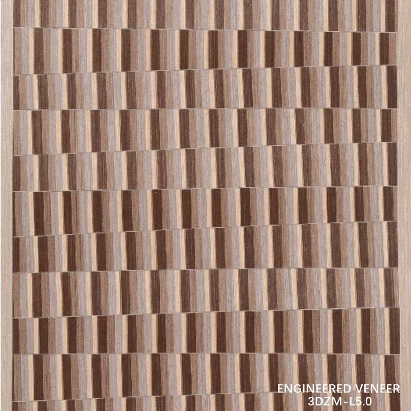 3D Recon Wood Veneer 3DZM-L5.0 Untuk Cabinet Face Interior Wall Wood Veneer 0.5mm Ukuran & Tekstur Khusus