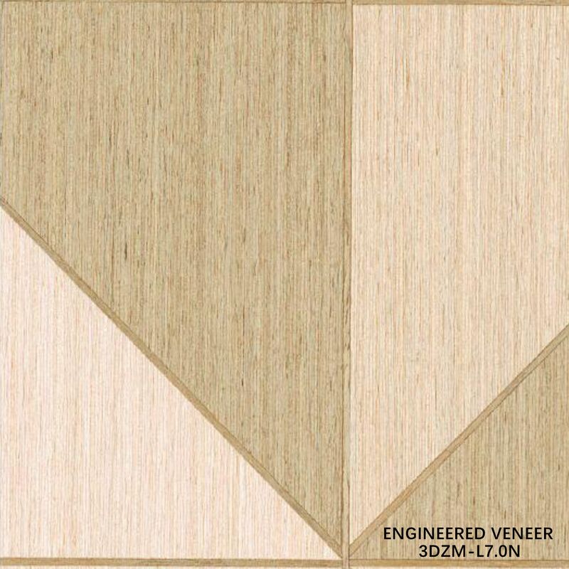 0.5mm 3D Engineered Veneer - FSC Certified Custom Wood Texture Veneer Untuk Pintu Interior 3DZM-L7.0N