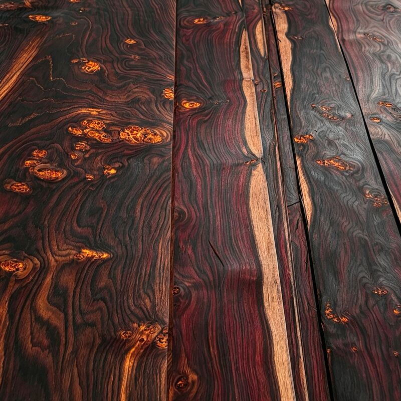 Vibrant Iridescent Plant Dyeed Natural Wood Veneer, Sustainable Eco-Friendly Decorative Wood Veneer untuk Desain Perabotan Interior Mewah