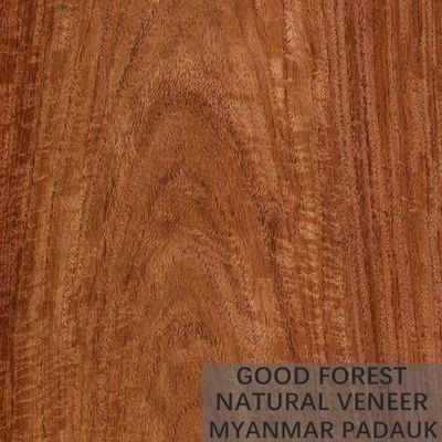 Khusus Myanmar Bubinga Red Wood Veneer Natural Irregular Texture