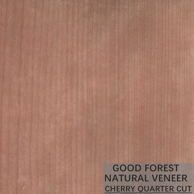 Dekorasi Natural Cherry Veneer Quarter Cut Warna Asap Populer
