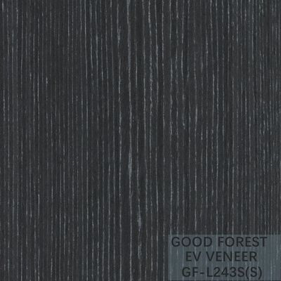 EV Lapisan Veneer Kayu Ebony Perak Berkilauan Lembar Veneer Serat Kayu FSC