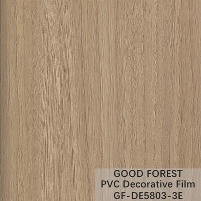 Flowabilitas Film Dekoratif PVC Tahan Gores Butir Kayu