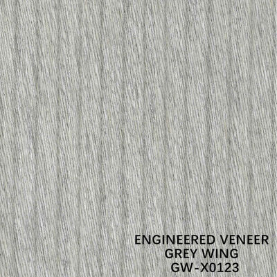 ISO Dekorasi 3100mm Furnir Kayu Rekayasa Unusual Wing Exotic Grain Grey Warna GW-X0123/X0133