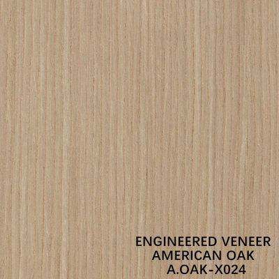 OEM Engineered Wood Veneer American White Oak X024 Dark Yellow Untuk Kabinet