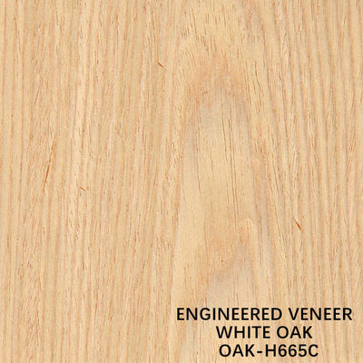 White Oak H665C Flat Cut Recomposed Wood Veneer Untuk Untuk Muka Kabinet / Penutup Dinding