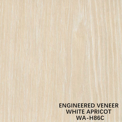 White Apricot Engineered Wood Veneer H86C Slice Cut Technics Untuk Penutup Dinding