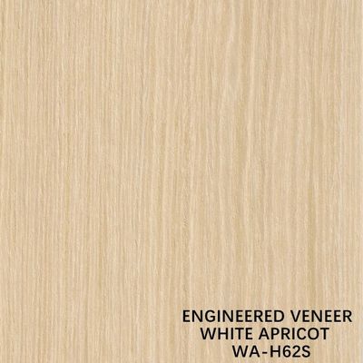 Veneer Kayu Aprikot Komposit Dibentuk Ulang H62S Slice Cut Technics 0,15-0,55mm Butir Lurus Berkualitas Baik Untuk Pintu