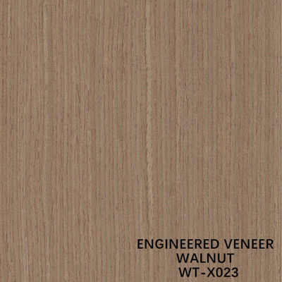 Veneer Kayu Walnut Hitam Dibentuk Kembali X023 Butir Lurus Untuk Wajah Kabinet