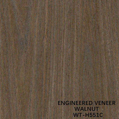 Natural Walnut Wood Veneer Flat Cut Butir Berwarna Bersama Lebar 640 / 1280mm Untuk Kayu Lapis Mewah