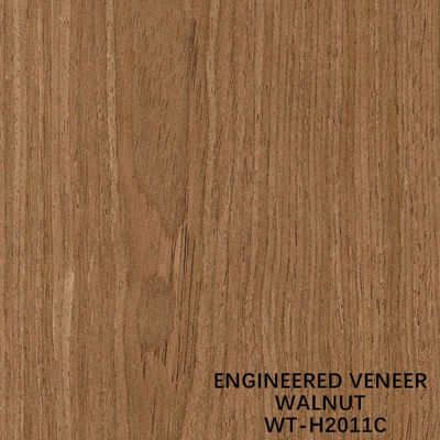 Man Made Walnut Wood Veneer Fancy Veneer Crown Grain Sheet Normal Untuk Papan Dekoratif Dalam Ruangan 2500mm