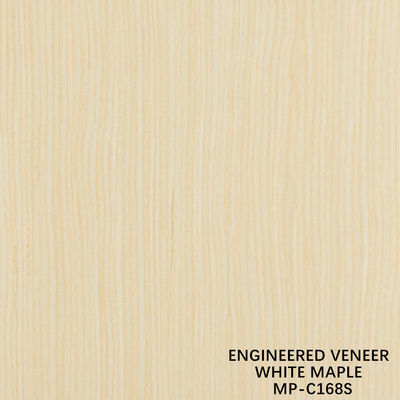 Fancy Rekomposisi Kayu Veneer Maple Putih 168S Straight Grain Untuk Interior Mobil