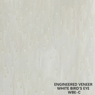 Tekstur yang tidak teratur Kayu veneer Burl Dan Akar Mata Burung Putih 2500-3100 Mm Indoor