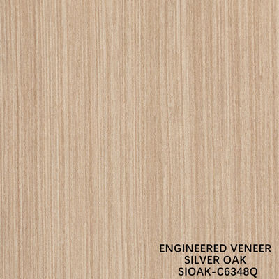 Artificial Wood Veneer Quarter Cut Of Silver Pear Lengthened Size 3200mm Untuk Pintu Dan Wajah Lemari
