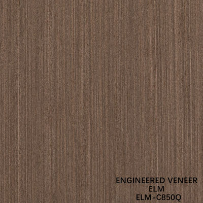 0.5mm Lembar Veneer Kayu Elm Rekayasa Untuk Panel Mewah 2500-3100mm Perpanjangan Seperempat Potong Warna Kecokelatan