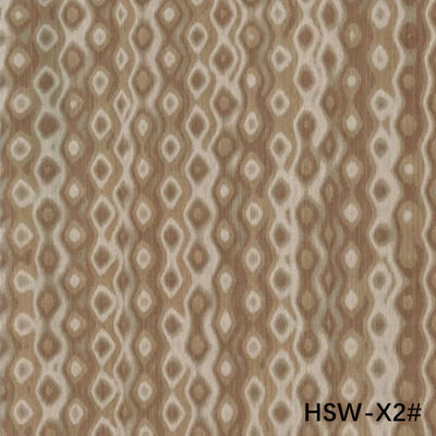 High-End Rekonstitusi Kayu Veneer Hollow Square Kayu HSW-X2# Disesuaikan 0.55mm Untuk Panel Dinding China OEM Factory