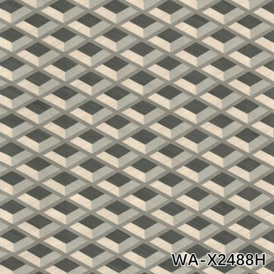 High End Custom Engineered Wood Veneer Lattice Tekstur Ukuran Panjang Untuk Dekorasi Hotel