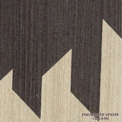 LG-L9.0N Furnir Kayu Rekayasa Berbentuk Khusus, Ukuran Standar 2440*1220mm, Furnir Kayu Dekoratif untuk Dinding Latar Belakang Hotel