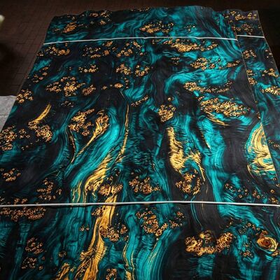 Plants Dyeed Eco-Friendly Natural Wood Veneer, Iridescent Colorful Decorative Wood Veneer untuk furnitur, kabinet & dekorasi dinding interior